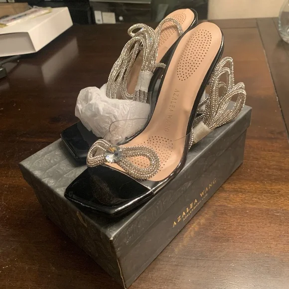Azalea Wang Black 7.5 heels - Picture 1 of 6